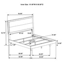Strout - Queen Panel Bed With Upholstered Headboard - Rustic by HouseOfZazla