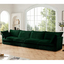 Slipcovered Long Sofa - 4 Seater Living Room Couch