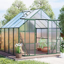 Double Door Polycarbonate house Raised Base And Anchor Aluminum Heavy Duty Walk In houses For Outdoor Backyard In All Season by HouseOfZazla