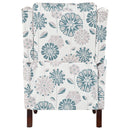 Push Back Recliner Chair Upholstered With Classic Wing Back And Solid Gourd-Shaped Legs by HouseOfZazla