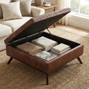 Owen - Multifunctional Square Coffee Table Storage Ottoman by Unique Piece Furniture