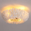 20" Feather-Dressed Caged Ceiling Fan with Remote and Light by HouseOfZazla