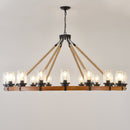 18-Light Rustic Wagon Wheel Chandelier