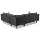 4-Piece Outdoor Wicker Sofa Set with Colorful Pillows