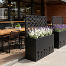 Tall Metal Planter Raised Garden Bed with Trellis by HouseOfZazla