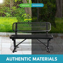 Outdoor Steel Bench With Backrest by HouseOfZazla
