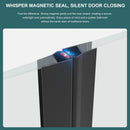 Diamond Shaped Corner Shower Door, Inward Sliding, Stainless Steel Frame by HouseOfZazla