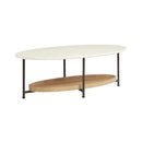 Oval Coffee Table - White / Natural by HouseOfZazla