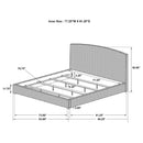 Laughton Banana Leaf Eastern King Panel Bed Amber