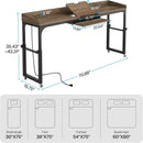 Adjustable Overbed Table With Wheels, Queen Size Mobile Desk - Dark Gray by HouseOfZazla