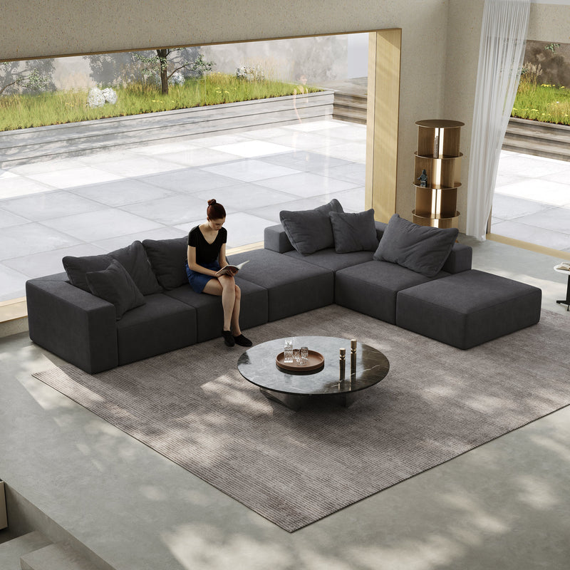 Oversized Sponge Cloud Sofa - Modern Sectional Couch Set, photo 8 of 10