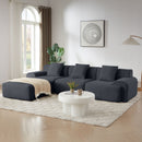 L Shaped Modular Sectional Sofa And Movable Ottoman by HouseOfZazla