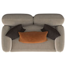 Repley - Upholstered Sculpted Track Arm Loveseat - Beige by HouseOfZazla