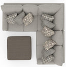 Livingston - Sectional With Comfort Coil Seating, 40" Cocktail Ottoman And Accent Pillows Included
