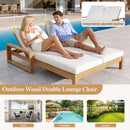 Outdoor Double Lounge Chair With 5 Position Adjustable Backrest by HouseOfZazla