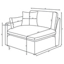 Greeley - 6 Piece Upholstered Modular Sectional Sofa - Ivory by HouseOfZazla