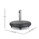 Wheelie - Round Umbrella Base with Stainless Steel Holder by HouseOfZazla