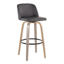 Toriano - Mid-Century Modern Fixed Height BarStool With Round Footrest (Set of 2) by Unique Piece Furniture