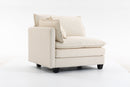 Modern 2-Seats Sectional Sofa with Waist Pillows