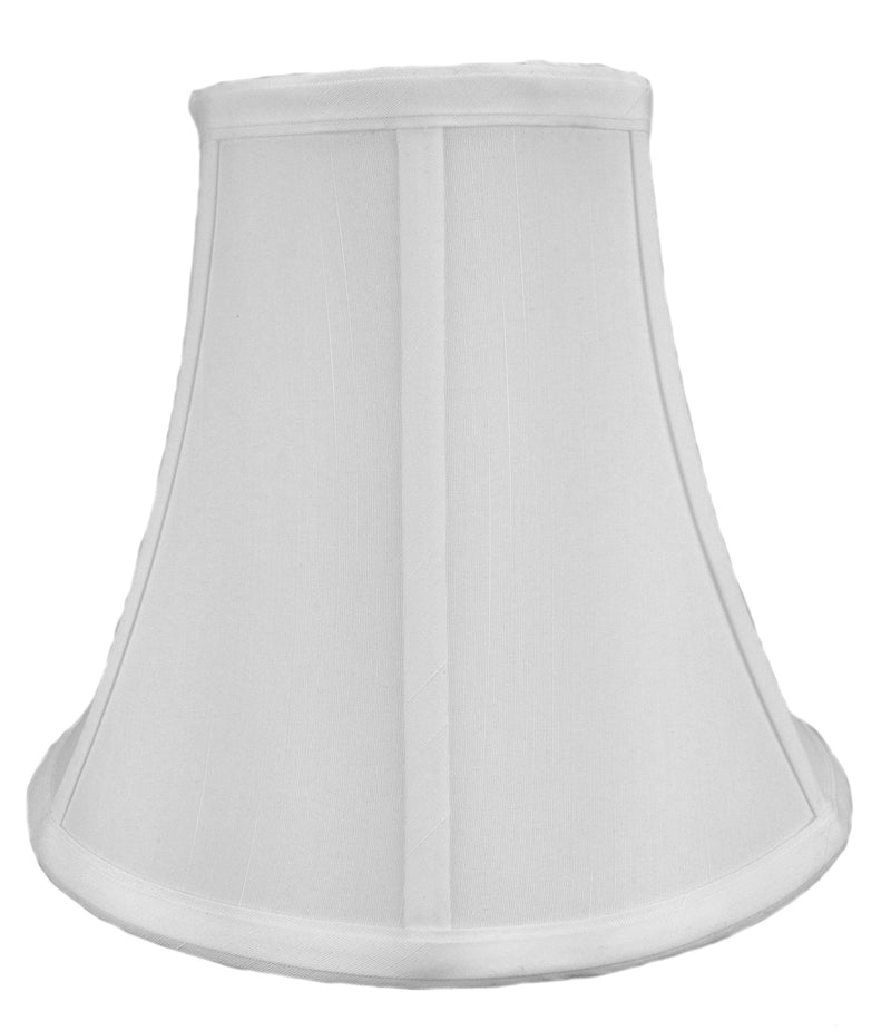 10"W x 9"H White Bell Shantung Shade