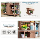 TOPMAX 66" Large Outdoor Farmhouse Wooden Potting Bench Table