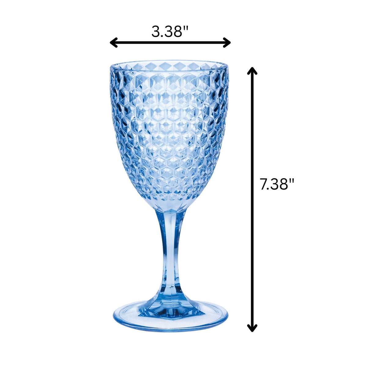 Diamond Cut Plastic Wine Glasses (Set of 4), photo 15 of 18
