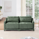 Elegant Sofa With Ergonomic Design And Lumbar Pillows by HouseOfZazla