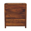 Solid Wood Aspen Chest, 3-Drawers, Chestnut
