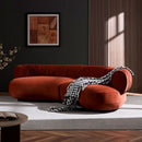 Modern Curved Sofa with Elegant Crescent Silhouette Design