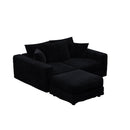 Deep Seat Convertible Sofa With Soft Pillows And Ottomans by HouseOfZazla