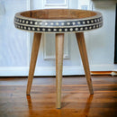 Small Patterned Nordic Style End Table by Unique Piece Furniture