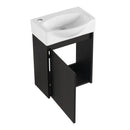 Modern Bathroom Vanity With Ceramic Basin, Wall Mounted Floating Sink Combo, Storage Cabinet by HouseOfZazla
