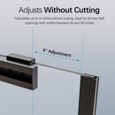 46-48" W x 76" H Frameless Single Sliding Shower Door Matte Glass by HouseOfZazla