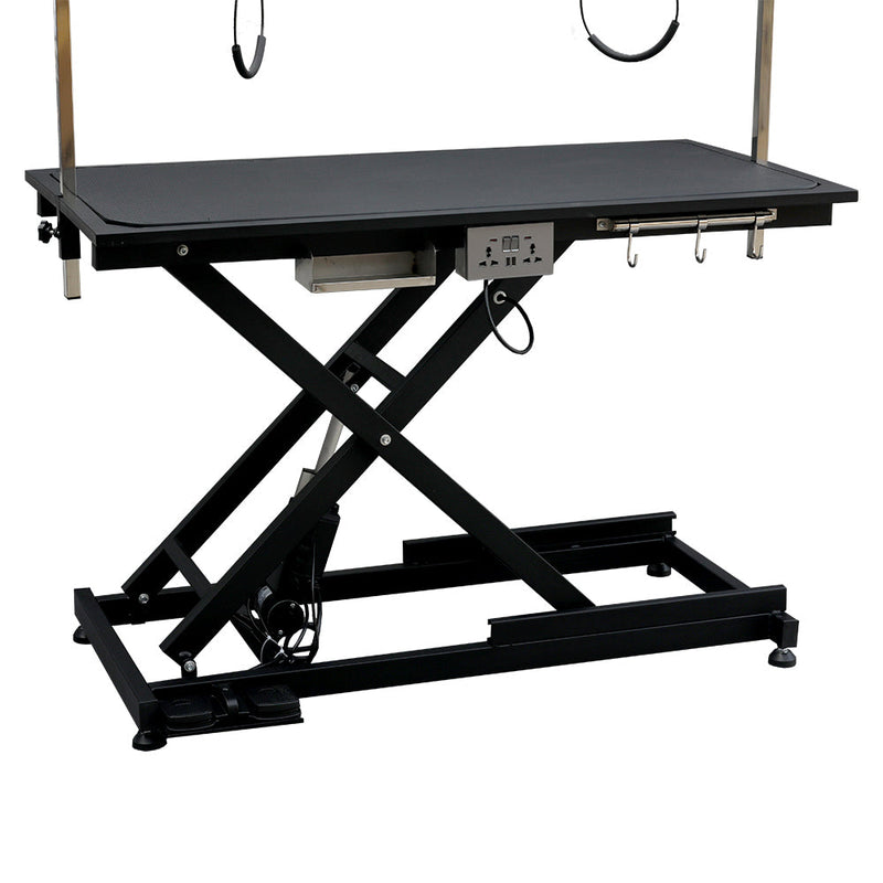 electric pet grooming table, 110V/220V professional groomer recommend super Deluxe electric pet grooming table, 110V/220V professional groomer recommend height adjust from 8 up to 36inch BLACK COLOR