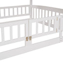 Low Bunk Bed With Slide, Fence And Ladder by HouseOfZazla