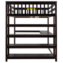 Loft Bed With Storage Shelves And Under Bed Desk by Unique Piece Furniture