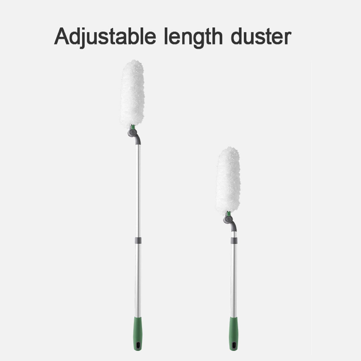 Long Handle Duster With Extension Bar, Home Dust Collector - White, photo 9 of 10