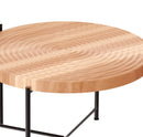 Coffee And End Table Set Waterproof Cover (Set of 2) - Natural Wood / Brown