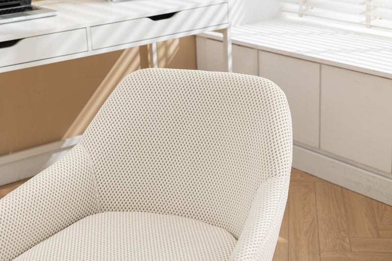 Walker Edison | Mesh Fabric Home Office 360°Swivel Chair with Gold Metal Base