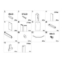 Diamond Shaped Corner Shower Door, Inward Sliding, Stainless Steel Frame by HouseOfZazla