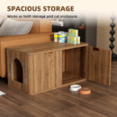 31.5" Walnut Finish Hidden Litter Box Furniture by HouseOfZazla