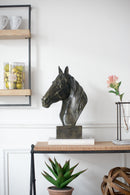 13x5.7x15.8 Equine Sculpture On Base by HouseOfZazla