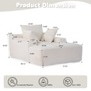 Oversized Chaise Lounge Chair Cozy Cloud Couch With 3 Throw Pillows And Wide Armrest by HouseOfZazla