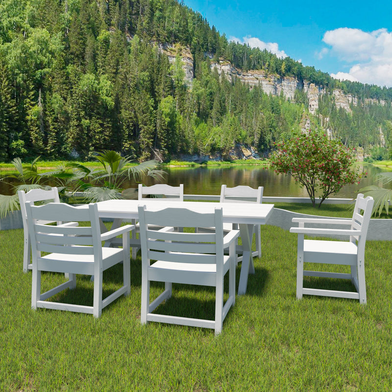 Patio Dining Chair with Armset Set of 2, Pure, photo 4 of 10