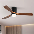 Indoor Ceiling Fan With Lights, Reversible DC Motor, Remote Control - Black by HouseOfZazla