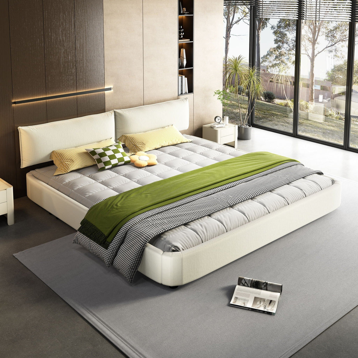 Cloud Bed Frame With Oversized Padded Movable Headboard, photo 12 of 12