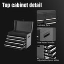 Tool Chest, 5 Drawer Rolling Tool Storage Cabinet With Detachable Top Tool Box, Liner, Universal Lockable Wheels, Adjustable Shelf, Locking Mechanism, Metal Tool Cart For Garage Workshop by HouseOfZazla
