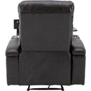 Power Recliner With Storage Arms, Cupholders, Swivel Tray Table And Cell Phone Stand - Brown by HouseOfZazla