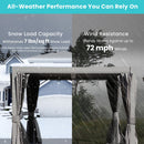 10x10 FT Outdoor Louvered Pergola with Adjustable Louvers