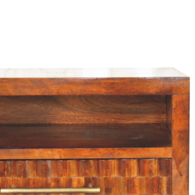 Solid Wood Cadiz Textured Bedside Table, photo 5 of 10